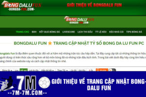 Giới thiệu về trang cập nhật Bongdalu Fun