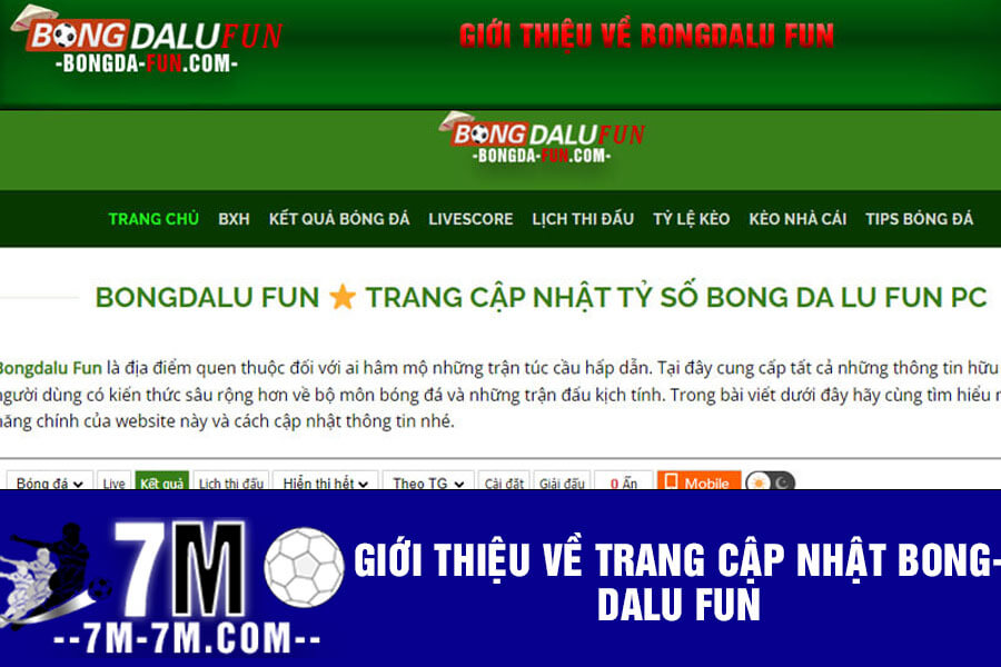 Giới thiệu về trang cập nhật Bongdalu Fun Giới thiệu về trang cập nhật Bongdalu Fun