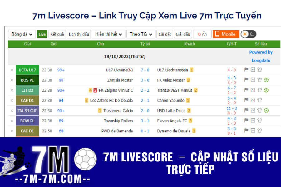 7m Livescore Cập nhật số liệu trực tiếp 7m Livescore Cập nhật số liệu trực tiếp